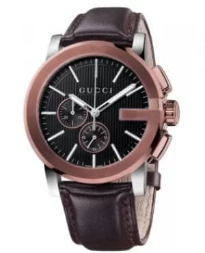 Gucci G-Chrono XL Brown PVD Case Mens Watch YA101202 YA101202