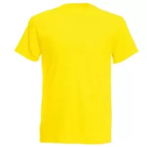 Fruit Of The Loom Mens Screen Stars Original Full Cut Short Sleeve T-Shirt (L) (Yellow)