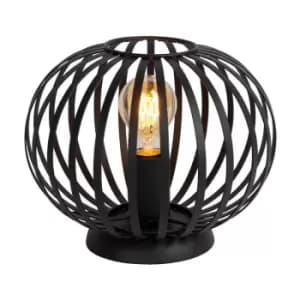 Lucide MANUELA - Table Lamp - Ø25cm - 1xE27 - Black