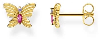 Thomas Sabo Gold Plated Butterfly Stud Earrings H2100- Jewellery