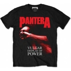 Pantera Red Vulgar Mens Black T Shirt: Large