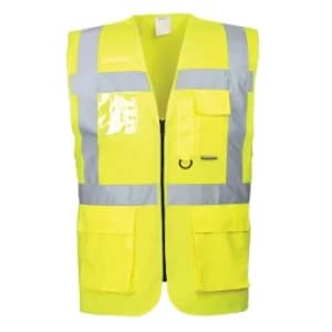 Portwest Berlin Zip Front Class 2 Hi Vis Waistcoat Yellow 5XL