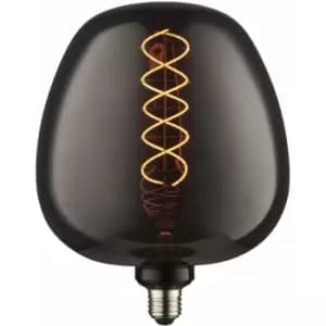 Loops - 4W E27 Filament Lamp - Decorative Smoked Tinted Glass Light Bulb - Warm White