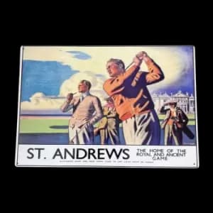 Geko Vintage Metal Sign - British Railways Retro Advertising, St Andrews, Scotland