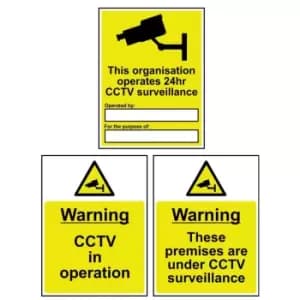 Warning CCTV in operation - Sign - Rigid PVC Board - 300 x 400mm
