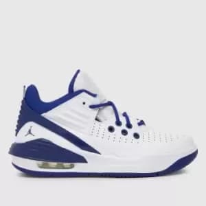 Nike Jordan White & Blue Max Aura 5 Youth Trainers