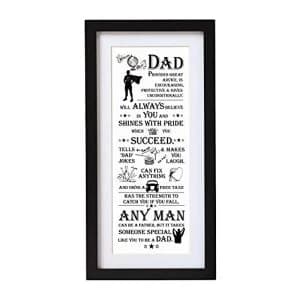 Arora The Ultimate Gift for Man Printed Word Poster-Black Wooden Framed Wall Art Picture-World Best Dad, Multicolour, One...