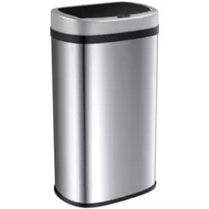 Silver Square Sensor Bin 50 litre - Waste Bin Bin Waste Bin