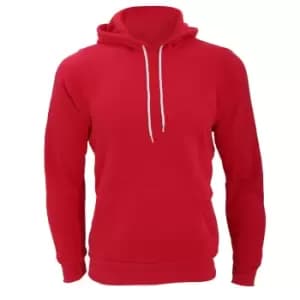 Canvas Unisex Pullover Hooded Sweatshirt / Hoodie (M) (Red)