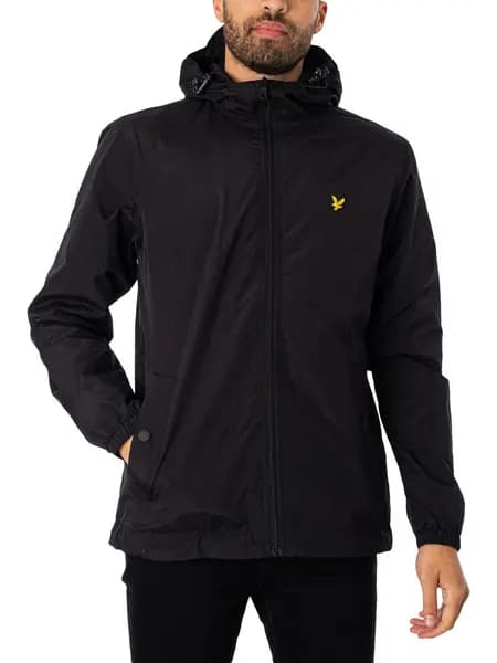 Lyle & Scott Zip Through Hooded Jacket Jet Black L