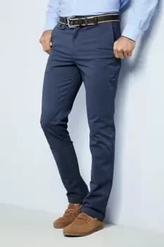 Flat Front Wrinkle Free Stretch Chino Trousers 27"