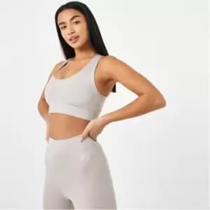 USA Pro x Courtney Black Cross Back Transform Sports Bra - Brown