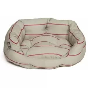 Danish Design Heritage Deluxe Slumber Bed Herringbone - 24 (61 Cm) Beige/Burgundy Herringbone