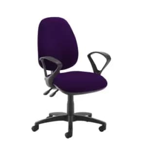 Dams MTO Jota High Back Operator Chair with Fixed Arms - Blizzard Grey