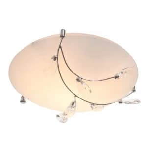 Litecraft Kali Opal Flush Ceiling Light