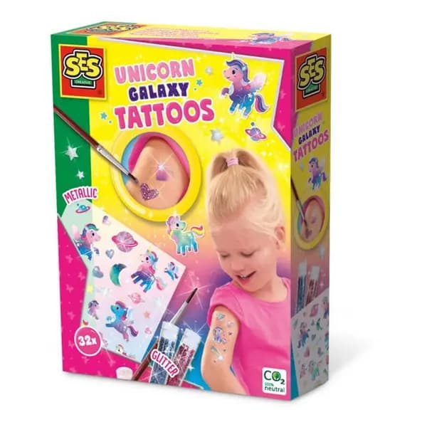 SES Creative Unicorn Galaxy Temporary Tattoo Set - Multi One Size