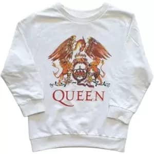 Queen - Classic Crest Kids 11-12 Years Sweatshirt - White