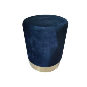 Stanford Home Home Tall Velvet Stool - Navy
