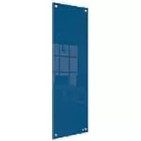 Nobo Small Wall Mountable Whiteboard Panel 1915608 Dry Erase Glass Surface Frameless 300 x 900 mm Blue