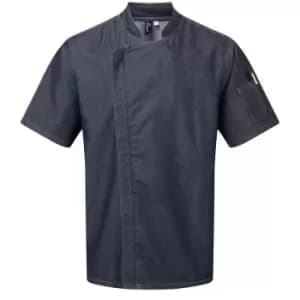 Premier Unisex Adult Short-Sleeved Chef Jacket (XS) (Indigo Denim) - Indigo Denim