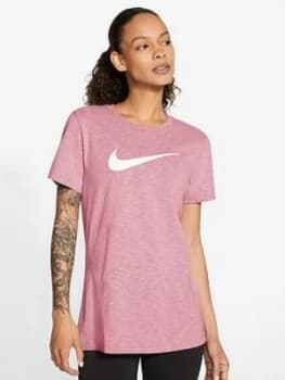 Nike Training Dri-FIT Cotton Dry T-Shirt - Pink Foam , Pink Foam Size M Women