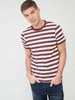 Farah Belgrove Stripe T-Shirt - Red