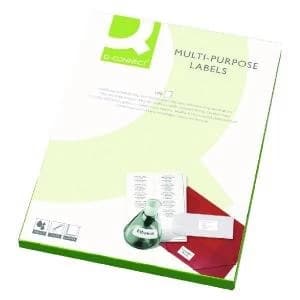 Q-Connect Multipurpose Labels 64x33.9mm 24 Per Sheet White Pack of