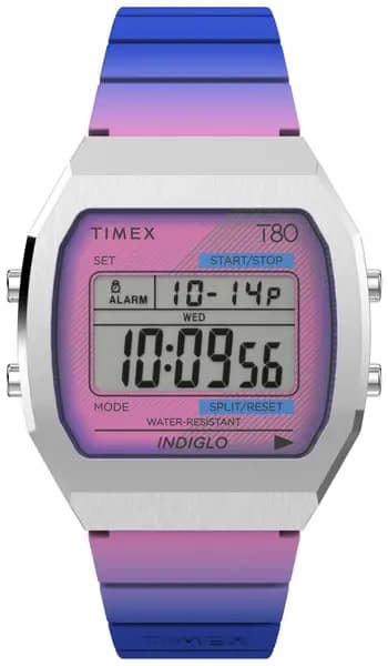 Timex TW2V74600 80 (36mm) Digital Dial / Purple Resin Strap Watch