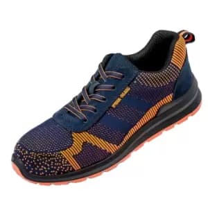 Result Work-Guard Unisex Adults Suede Trim Safety Trainer (10 UK) (Navy/Orange)