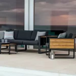 Manhattan 3 Seat Sofa Set - Charcoal