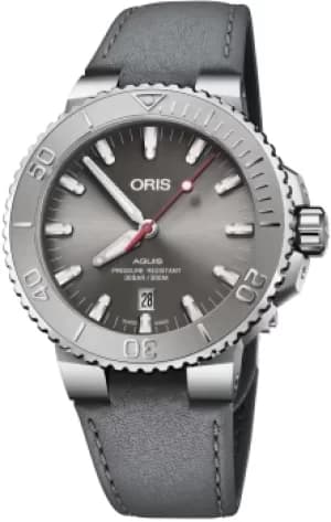Oris Watch Aquis Date Relief Leather