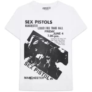 The Sex Pistols - Manchester Flyer Unisex XX-Large T-Shirt - White
