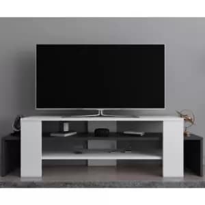 Decorotika - Lenora tv Stand tv Cabinet tv Unit Media Stand White Anthracite