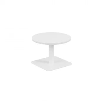 Contract 600mm Low Table - White Top and White Legs