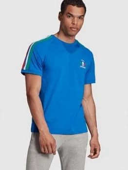 Adidas Originals 3 Stripes Italia T-Shirt - Blue