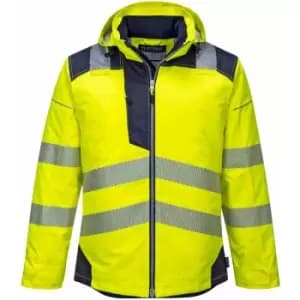PW3 Hi Vis Winter Rain Jacket Yellow / Navy 2XL