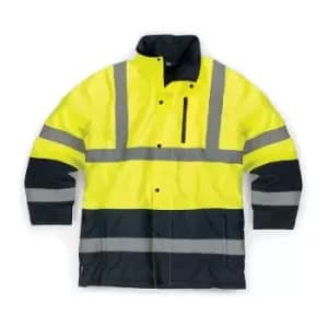 Tough Grit 837599 Hi-Vis 2-Tone Waterproof Jacket Yellow/Navy L