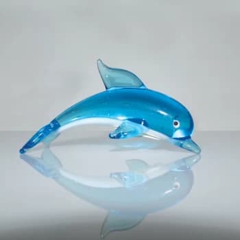 Objets d'Art Miniature Glass Ornament - Dolphin