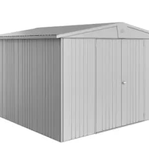 Biohort Europa Metal Garden Shed 10ft3 x 9ft8 Size 7 - Metallic Silver