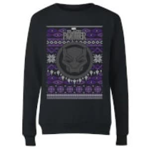 Marvel Avengers Black Panther Womens Christmas Sweatshirt - Black