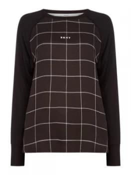DKNY Long sleeve reworked pyjama top Black