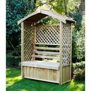 Forest Garden Lyon Arbour 6.6 x 5.1ft Wood