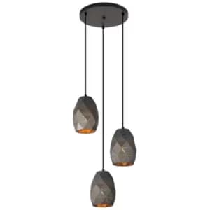 Netlighting Modern Hanging Pendant Graphite, Gold, Champagne 2 Light, E27