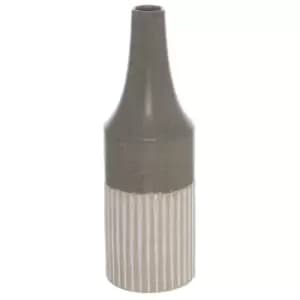 Mason Collection Grey Ceramic Convex Vase