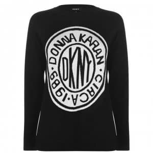 DKNY Coin Logo Jumper - Black/Ivory