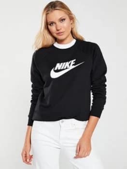 Nike NSW Essential Hbr Sweat, Black, Size L, Women