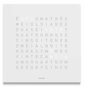 QLOCKTWO Large White Pepper Wall Clock 90cm