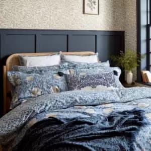William Morris Pimpernel Kingsize Duvet Cover, Woad Blue