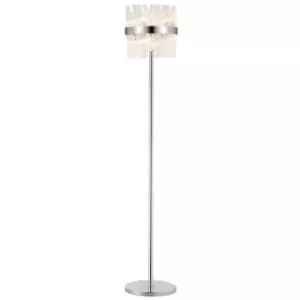 Luminosa Lysander 8 Light G9, Floor Lamp, Polished Nickel, Clear