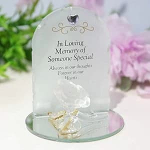 Thoughts Of You Glass Rose Ornament - Someone Special
